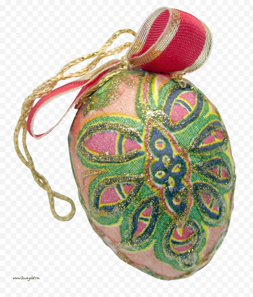 Easter Egg - Red Bunny Pysanka Free PNG