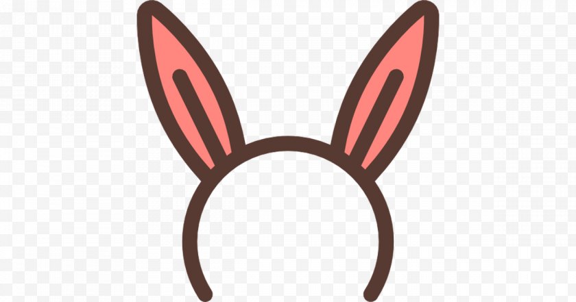 Rabbits And Hares - Ear Clip Art Line - Pink - Bunny Ears Cartoon Free PNG