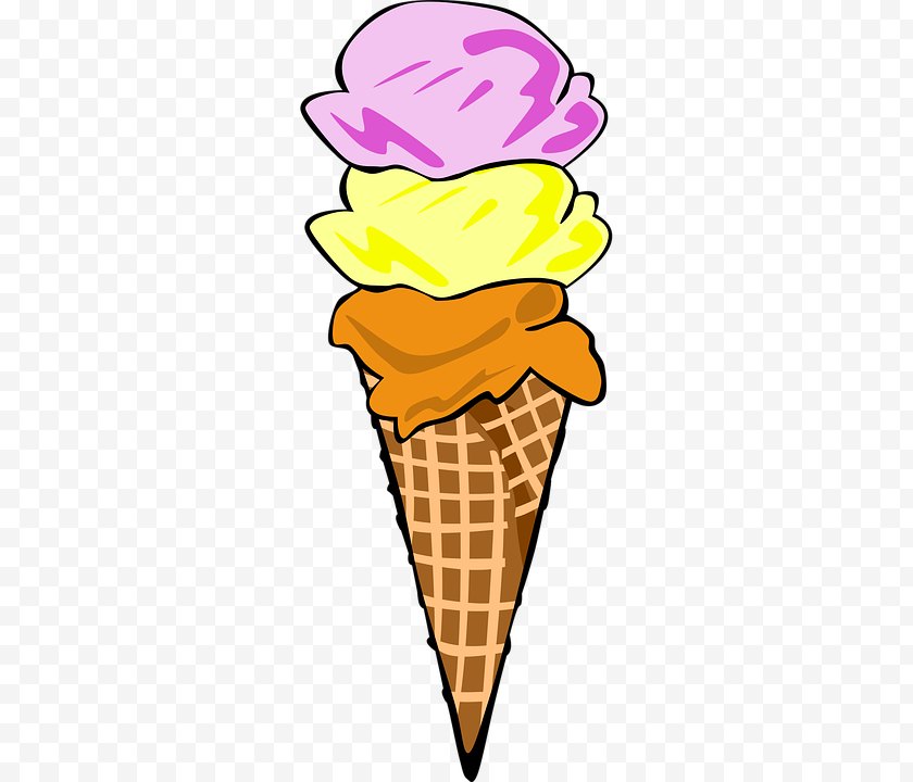 Food - Ice Cream Cones Waffle Clip Art Free PNG
