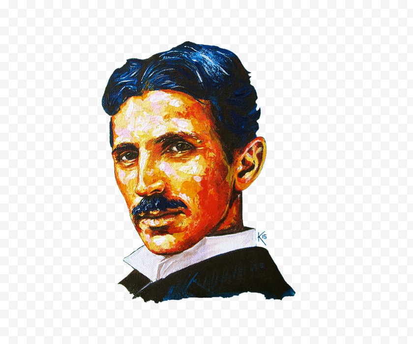 Inventor - Nikola Tesla Portrait Painting Coil Art - Death Ray - Genius