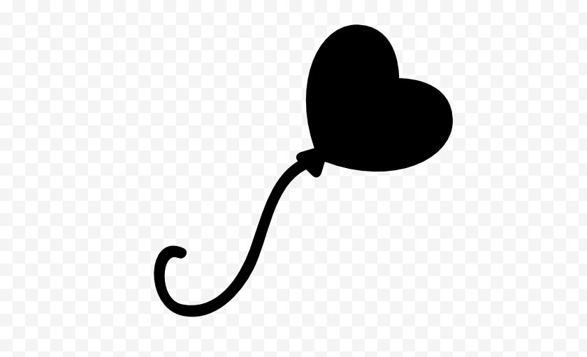 Download Black Heart Symbol Clip Art Silhouette Heart Shaped Balloon Free Png