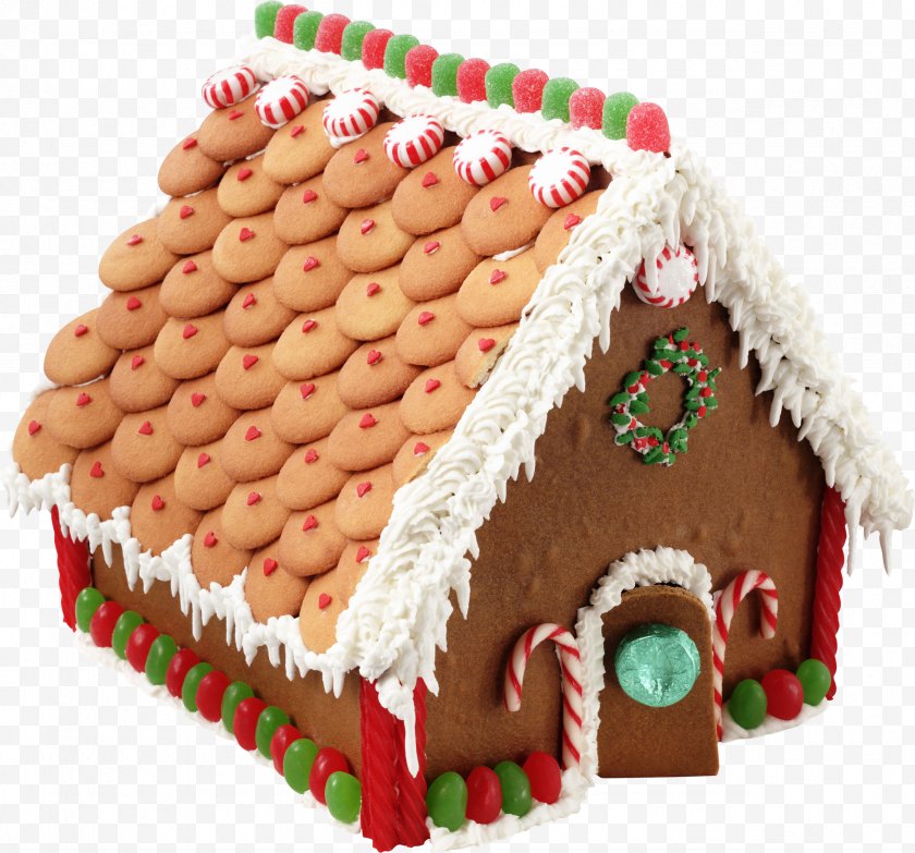 Gingerbread Man - House Christmas Cake Clip Art - Food - Creative Free PNG