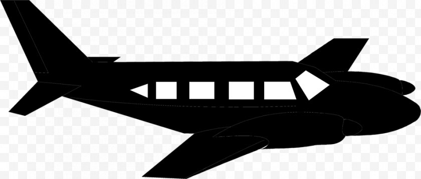 Monochrome Photography Airplane Silhouette Clip Art Black And White Plane Free Png