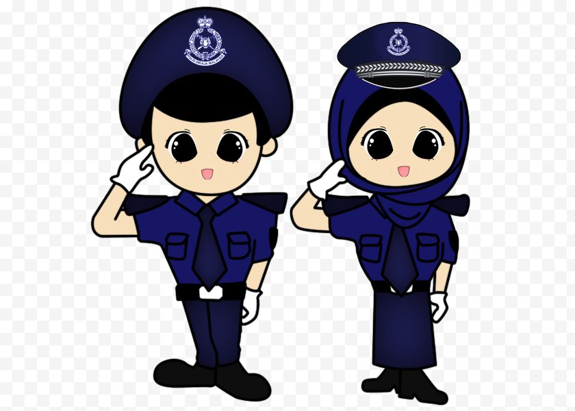 Police Station - Royal Malaysia Officer Polis Bantuan - Drawing Free PNG