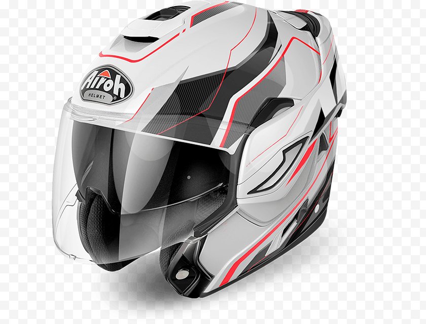 Visor - Motorcycle Helmets AIROH Touring - Red Free PNG