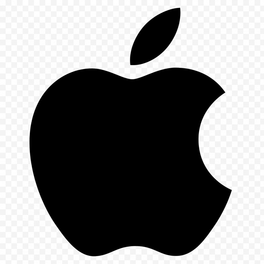 Apple - Logo Clip Art - Black Free PNG