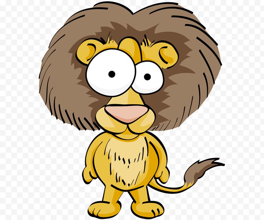 Cartoon - Funny Animal Drawing Lion - Computer Free PNG