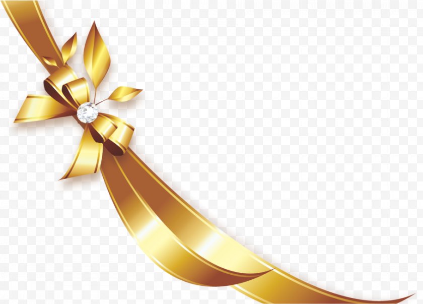 Gold - Ribbon Clip Art - Golden Free PNG
