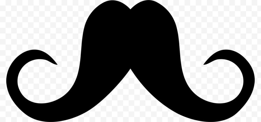 Moustache - Movember Clip Art - Black And White Free PNG