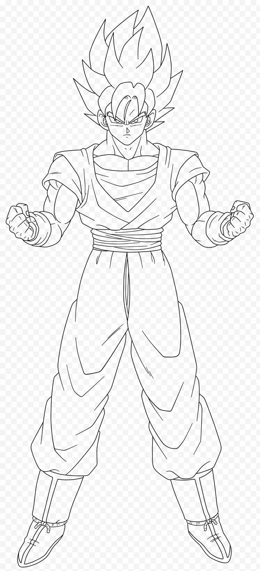 Drawing Goku Vegeta Gogeta Gohan Super Saiya Black Free Png