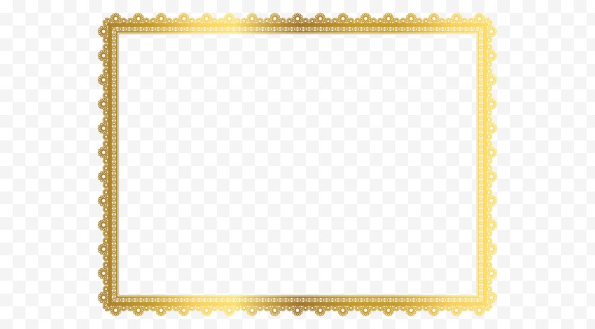 Red - Yellow Area Pattern - Maroon - Gold Border Frame Transparent