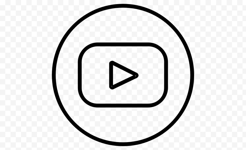 Youtube Youtube Line Art Logo Black And White Subscribe Free Png