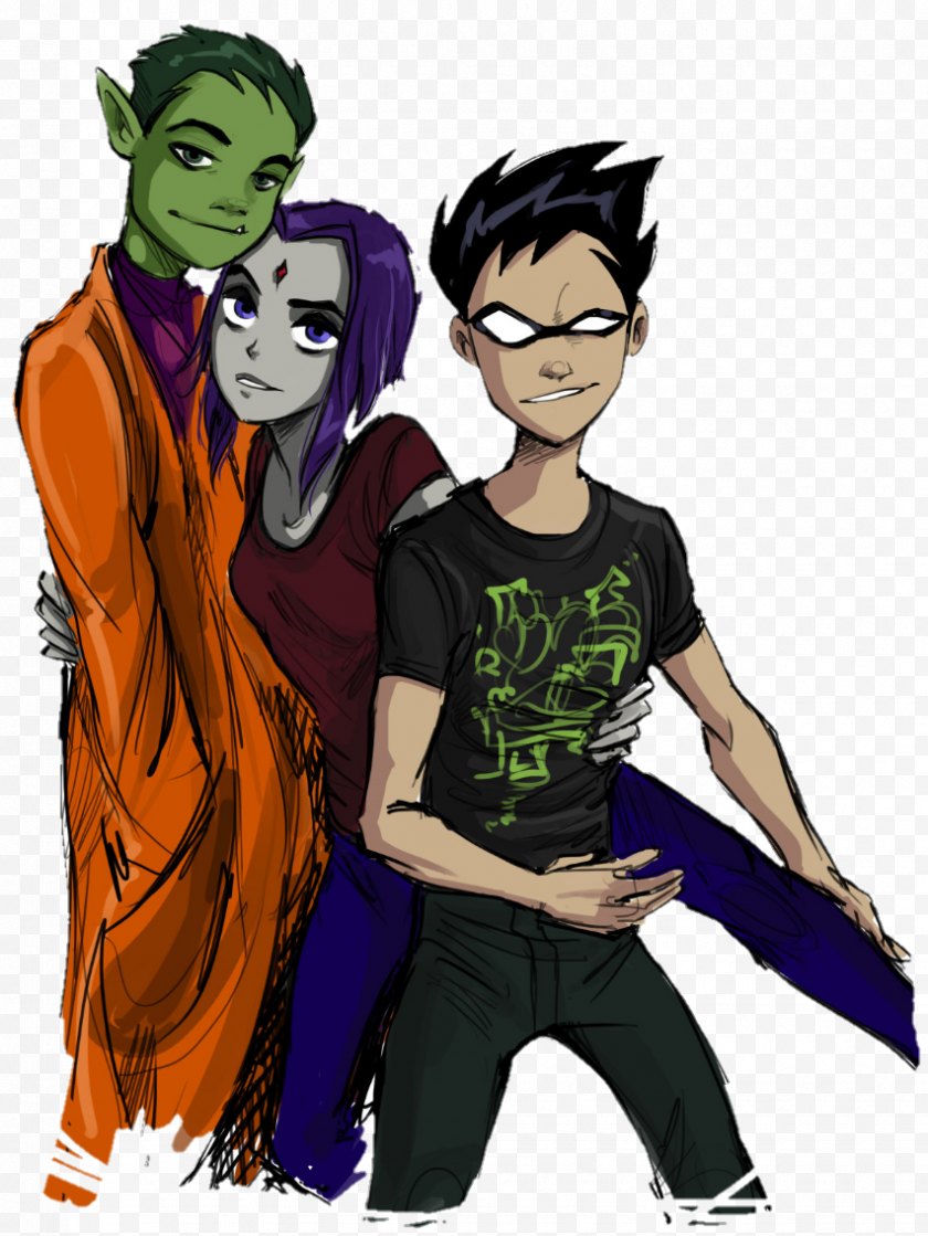 Teen Titans Go Raven Robin Beast Boy Starfire Cyborg Damian Wayne Free Png