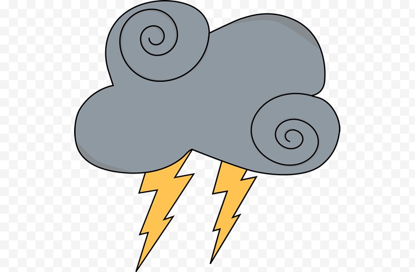 Thunderstorm - Lightning Cloud Clip Art - Weather - Storm Cliparts Free PNG