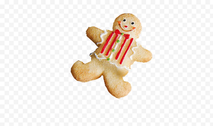 Gingerbread Man - Biscuit Cookie - Ginger Snap - Little Christmas Decoration Free PNG