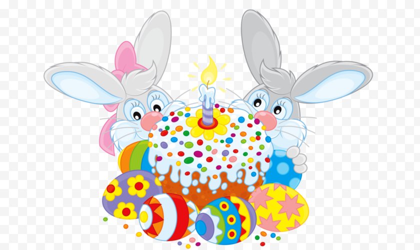 Rabits And Hares - Rabbit Easter Bunny Happy Easter! Cake Clip Art - Eastertide Free PNG