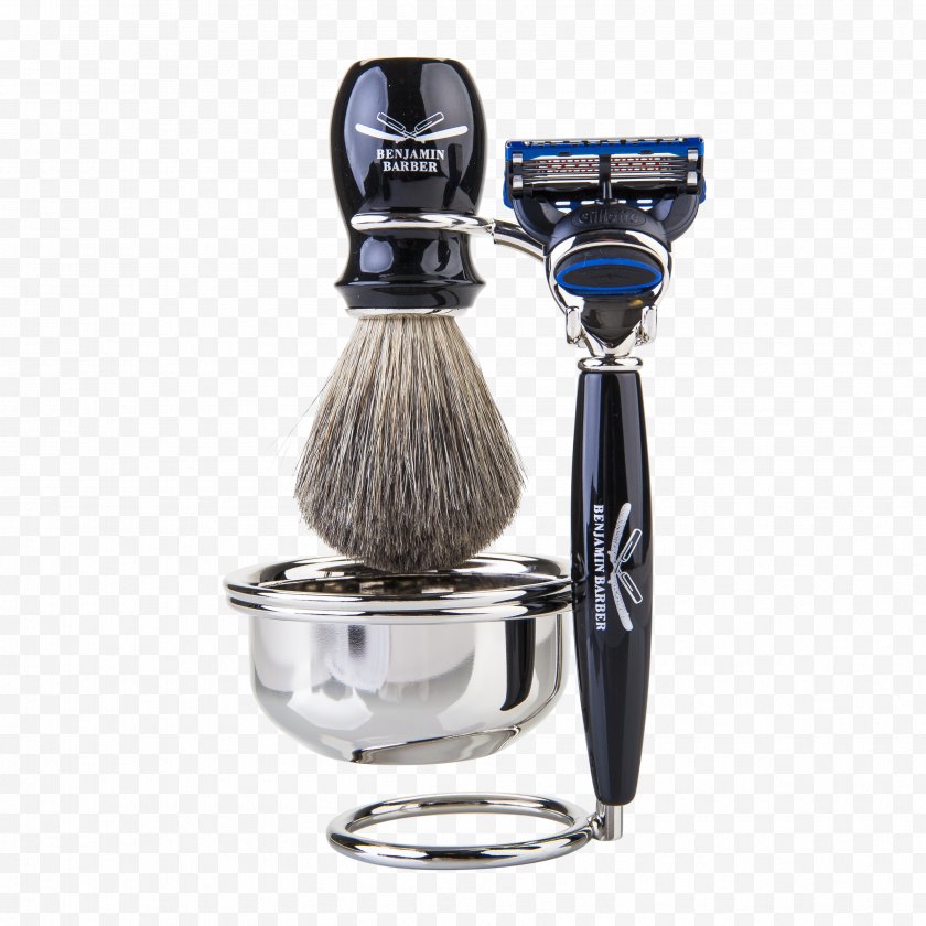 Moustache - Shave Brush Shaving Safety Razor Gillette Mach3 Free PNG