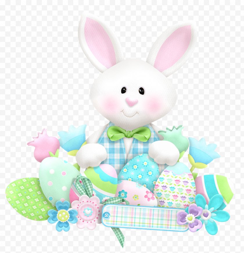 Happy Easter - Bunny Egg Hare Clip Art - Rabbit Free PNG