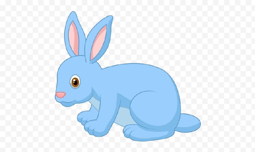 Cartoon - Domestic Rabbit Hare Cat Vector Graphics - Bunny Holding Balloon Elephant Free PNG