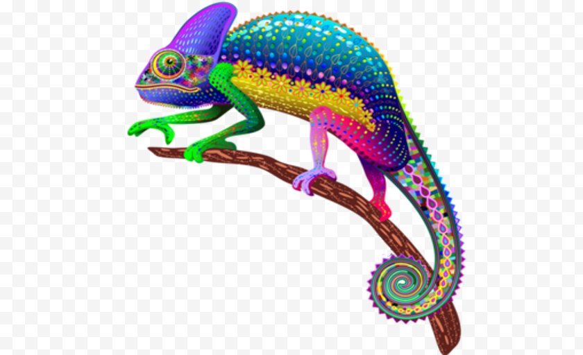 Panther Chameleon - Lizard Veiled Mimicry Clip Art - Color Free PNG