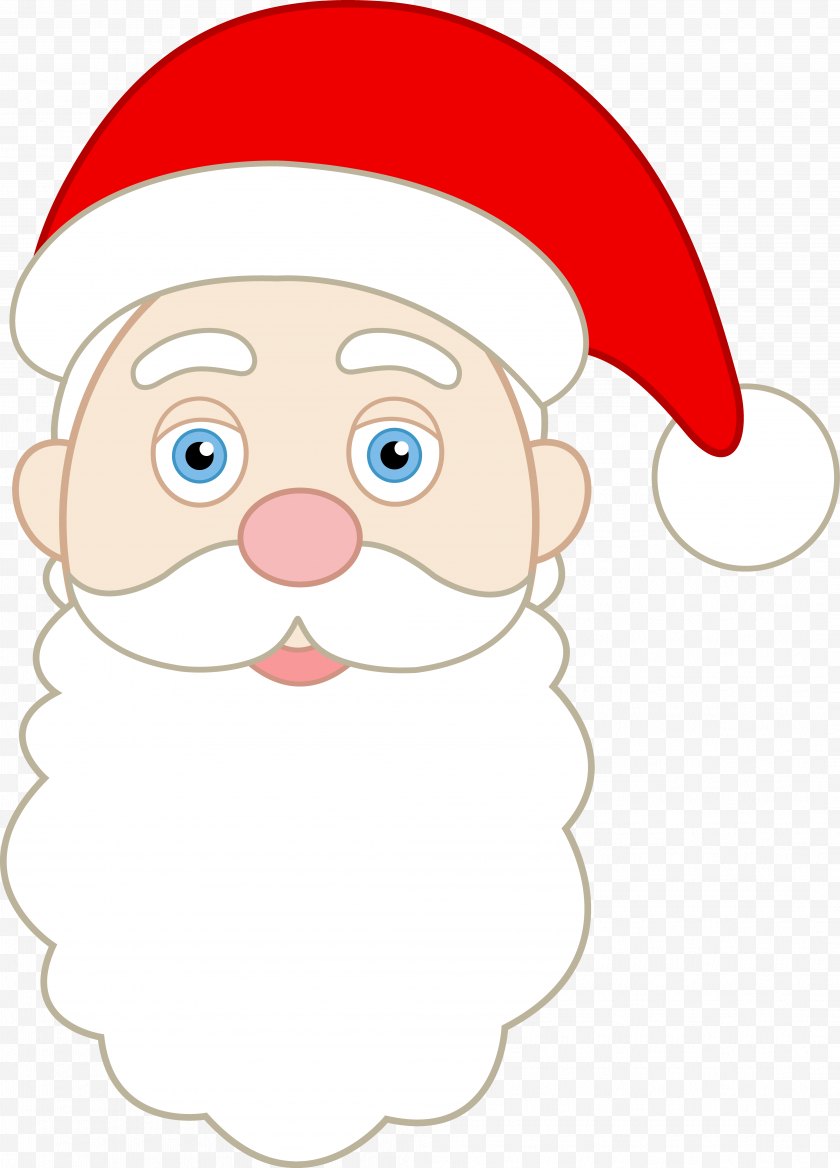 Nose - Santa Claus Face Smiley Clip Art - Christmas - Cartoon Free PNG