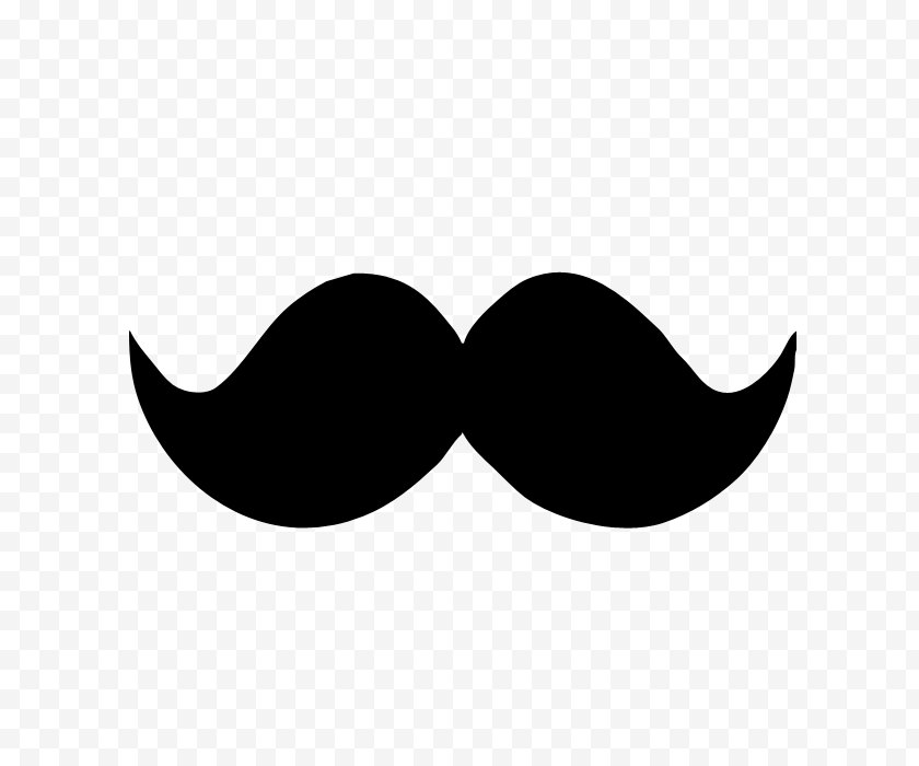 Moustache - Handlebar T-shirt Clip Art - Monochrome Free PNG