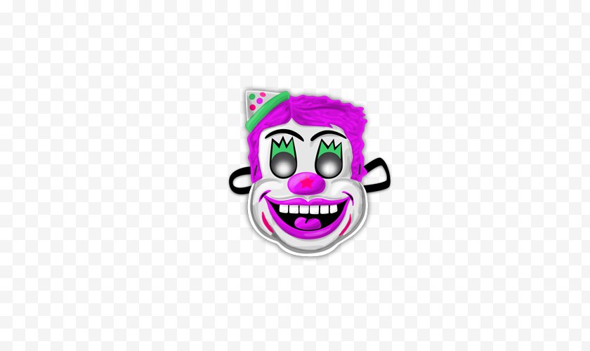 Clown - ICO Circus Icon - Evil - Purple Free PNG