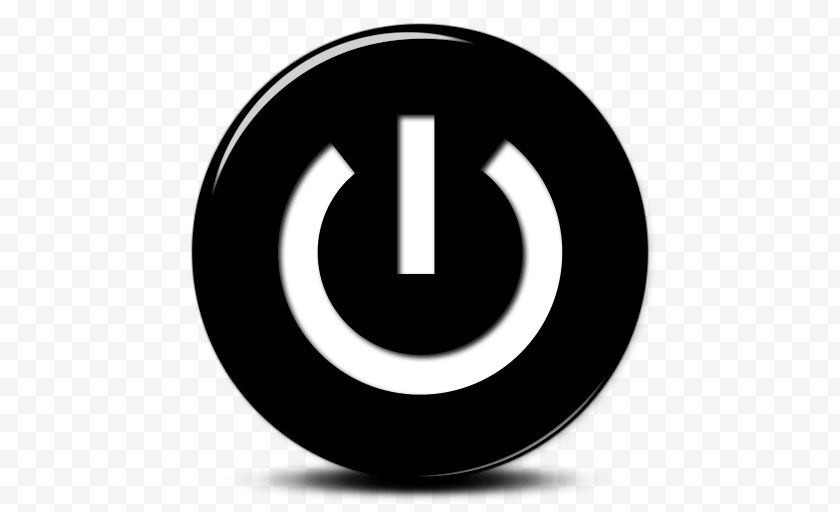 Power - Button Clip Art - Symbol - Black White Icon Free PNG