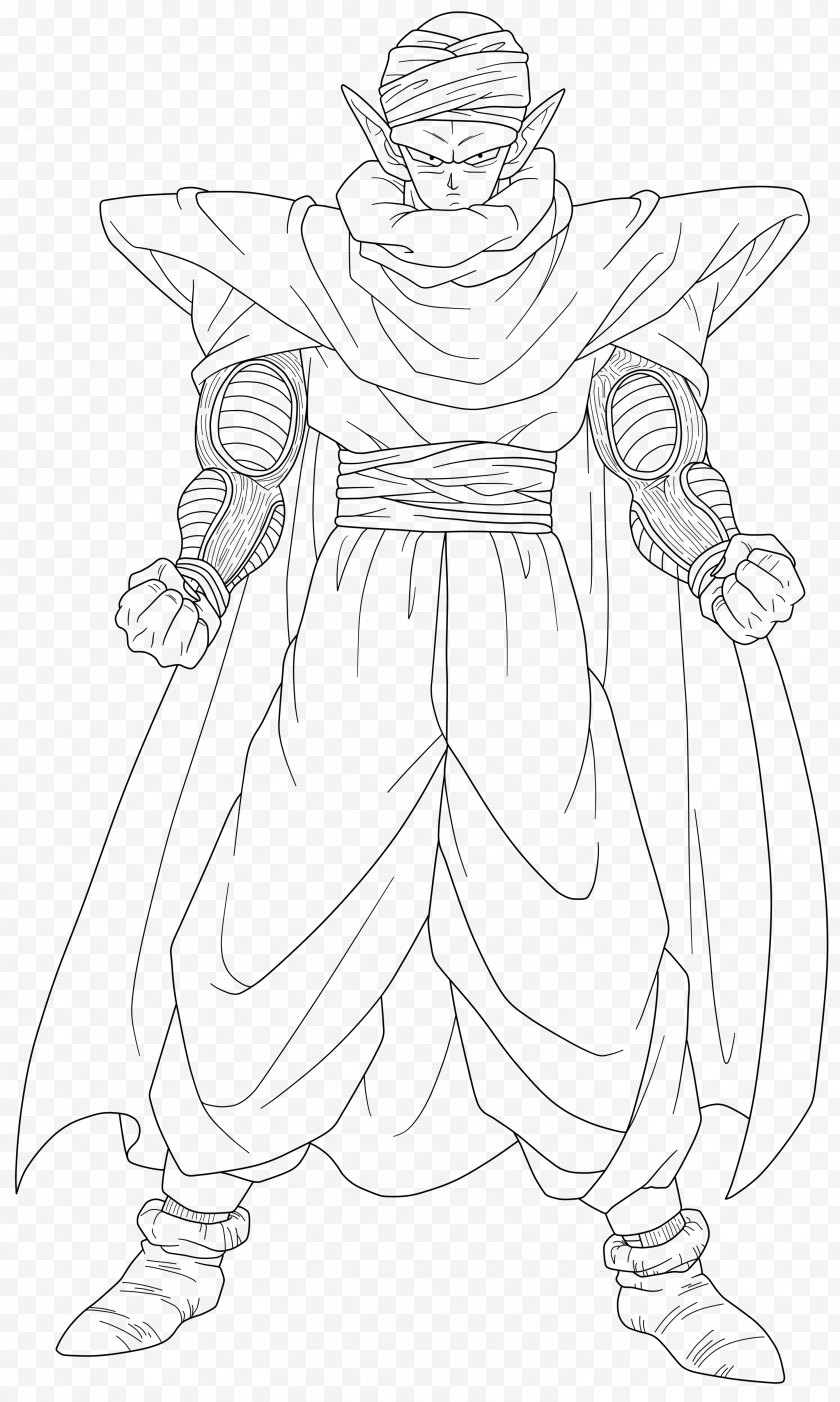 Fictional Character - Piccolo Line Art Goku Goten Drawing - Standing