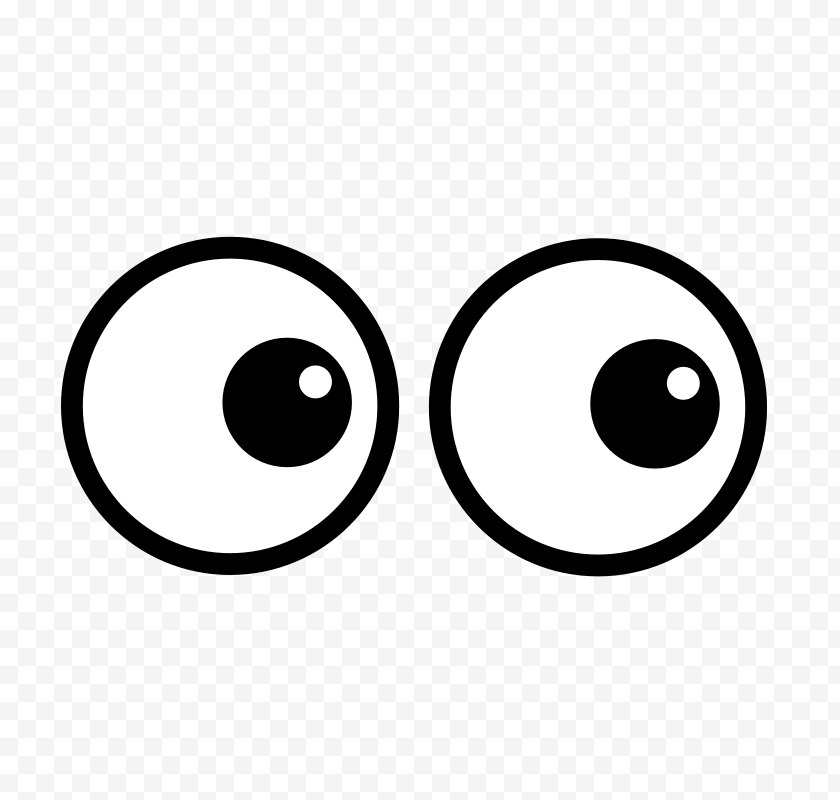 Smiley - Googly Eyes Cartoon Clip Art - Black And White - Pictures Of ...