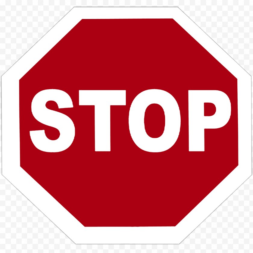 Stop Sign - Traffic Safety Warning - Logo Free PNG