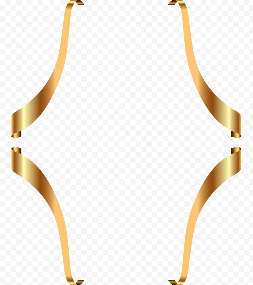 Gold - Ribbon Texture Mapping Computer File - Border Free PNG