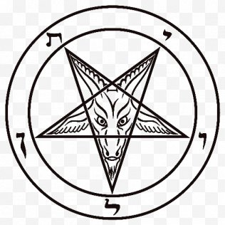 Line Art - Church Of Satan The Satanic Bible Satanism Pentagram Sigil ...