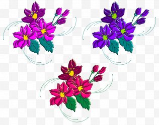 Magenta - Floral Design Flower Page Header Clip Art - Beautifully