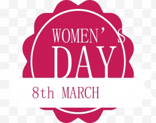 March 8 - Graphic Design International Womens Day Illustration - Happy