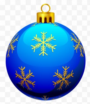 Snowflake - Christmas Ornament Blue Clip Art - Ball - Hand-drawn ...