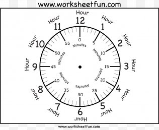 Worksheet - Clock Face Template Time - Symmetry - Clocks Vector Free PNG