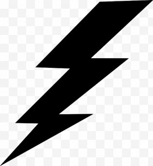 Thunder - Electricity Lightning - Black Free PNG