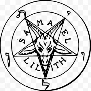 Line Art - Church Of Satan The Satanic Bible Satanism Pentagram Sigil ...